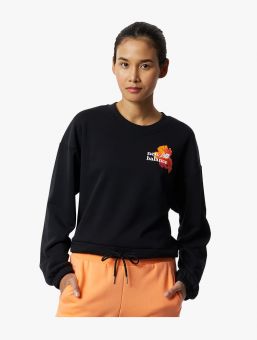 New Balance NB Essentials Super Bloom Crew Women's Hoodies - Black (001)